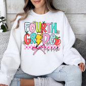 Vierter Niedlicher Schullehrer zurück zur Schule Sweatshirt