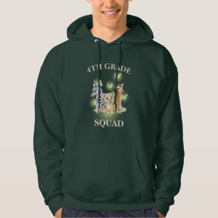Vierter Platz Neon Wilder Zoo Zurück zur Schule Hoodie