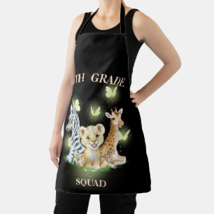 Vierter Platz Neon Wilder Zoo Zurück zur Schule Schürze