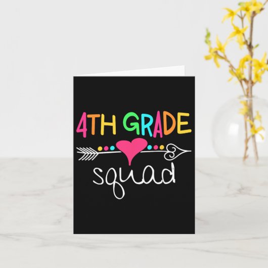 Vierter Platz Vierter Lehrer Student Team Zurück T Karte (Gelbe Blume)