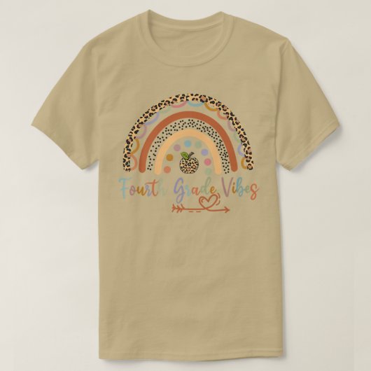 Vierter Rainbow-Lehrer in Vibes T-Shirt (Design vorne)