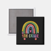 Vierter Rainbow-Lehrer-Team Vierter Platz Magnet (Vorderseite/Rückseite)