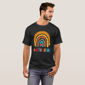 Vierter Rainbow Leopard Drucklehrer 4. Gra T-Shirt (Vorne ganz)