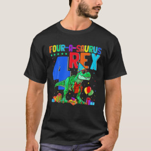 Vierter Saurus Rex 4. Geburtstag 4 Jahre alter Rex T-Shirt