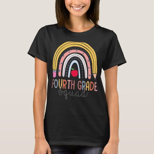 Vierter Schulleiter-Lehrer-Regenbogen T-Shirt (Vorderseite)