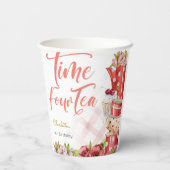 Vierter Tee, vierter Geburtstag für Kinder Pappbecher (Rückseite)