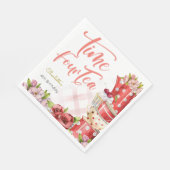 Vierter Tee, vierter Geburtstag für Kinder Serviette (Ecke)