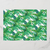 Vierter Wilder Jungle Jungs 4. Geburtstag Foto Folieneinladung (Rückseite)