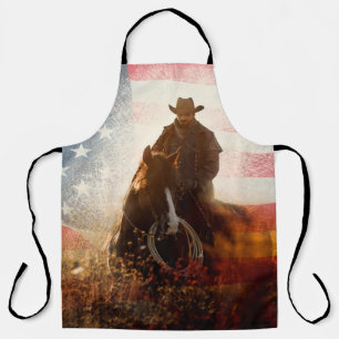Viertes Cowboyporträt vom Juli Schürze