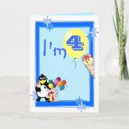 Viertes Geburtstag Karte
