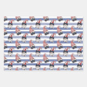 Viertes Juli-Geschenkpapier-Flat Sheet Set aus 3 Geschenkpapier Set (Vorderseite)