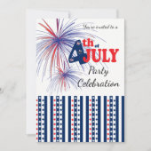 Viertes Party im Juli Einladung (Vorderseite)