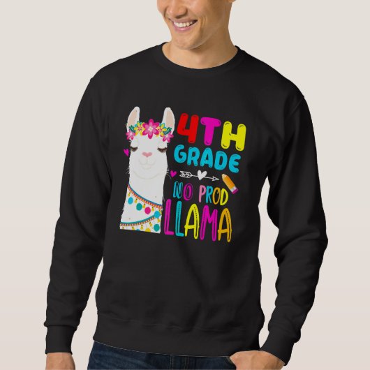 Viertes Team 4. Klasse Lehrer Regenbogen Kein Prob Sweatshirt (Vorderseite)
