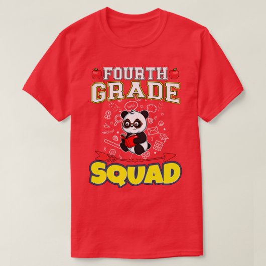 Viertklassige Squad Funny Elementary School T-Shirt (Design vorne)