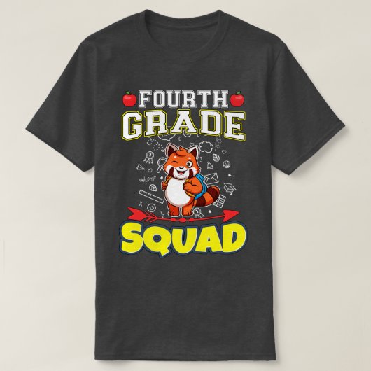 Viertklassige Squad Funny Elementary School T-Shirt (Design vorne)