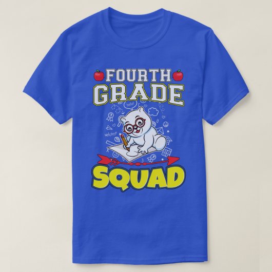 Viertklassige Squad Funny Elementary School T-Shirt (Design vorne)