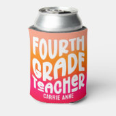 Viertklassiger Lehrer Pink Gradient Custom Dosenkühler (Kanne Rückseite)