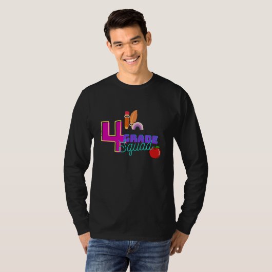 Viertklässler-Squad-Crew T-Shirt (Vorne ganz)