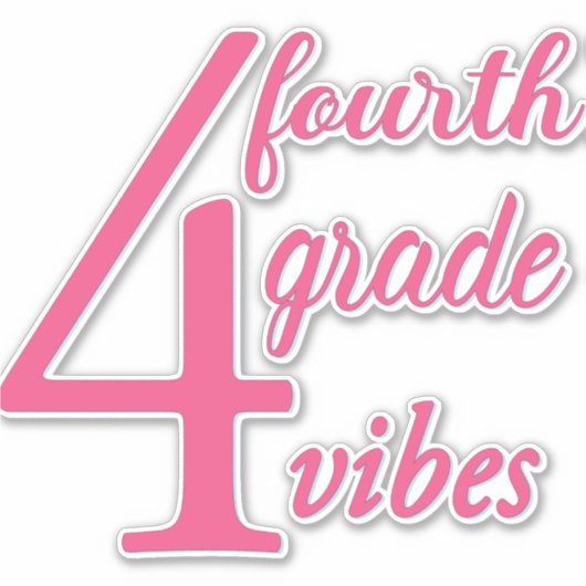 Viertklässler Vibes Aufkleber (Vorderseite)