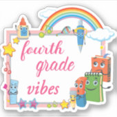 Viertklässler Vibes Aufkleber (Vorderseite)