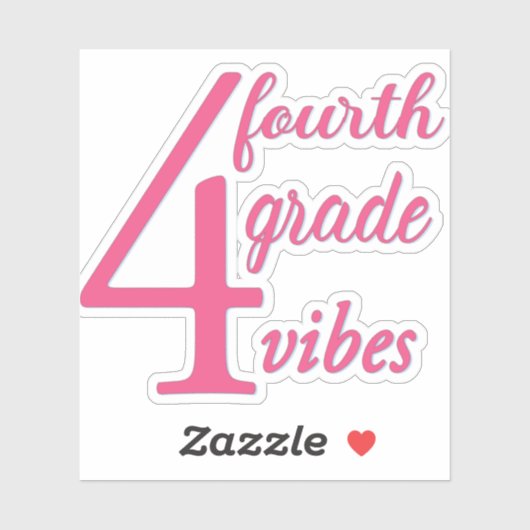 Viertklässler Vibes Aufkleber (Blatt)