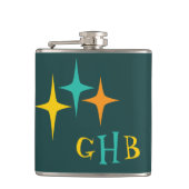 Vierundfünfzig - angesagter Dreifach-Sternexplosio Flachmann (Vorderseite)