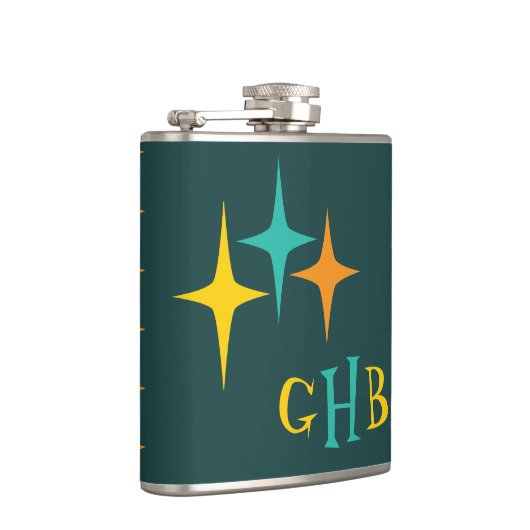 Vierundfünfzig - angesagter Dreifach-Sternexplosio Flachmann (Rechts)