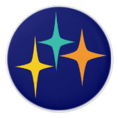 Vierundfünfzig - Dreiersternknopf Keramikknauf (Vorderseite)