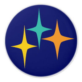 Vierundfünfzig - Dreiersternknopf Keramikknauf