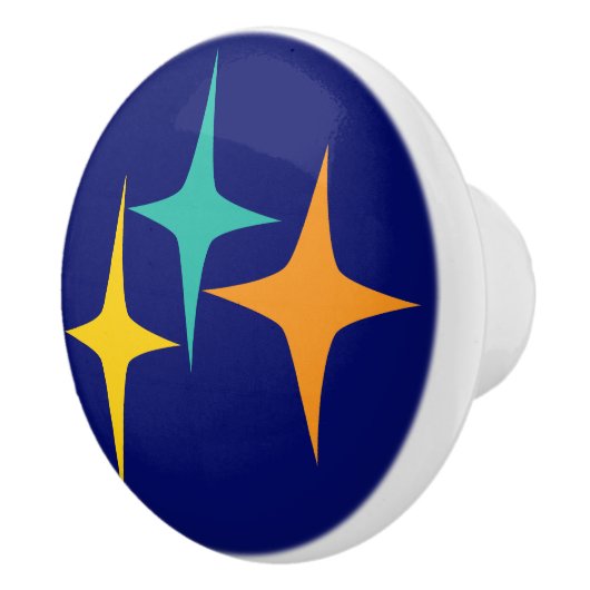 Vierundfünfzig - Dreiersternknopf Keramikknauf (Rechts)