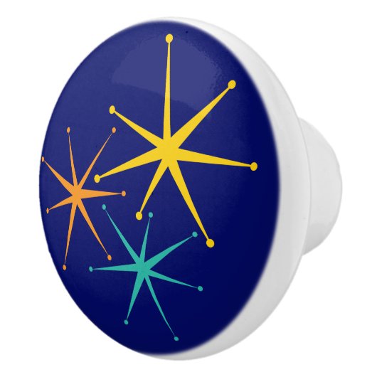 Vierundfünfzig - Triple-Star-Burst-Knopf Keramikknauf (Rechts)