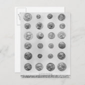 Vierundzwanzig Münzen Postkarte (Vorne/Hinten)