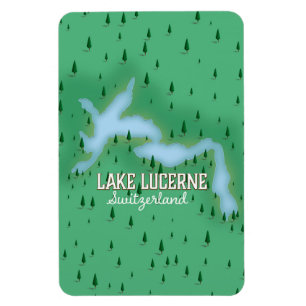 Vierwaldstättersee - Schweiz Reiseplakat Magnet