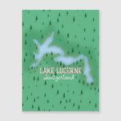 Vierwaldstättersee - Schweiz Reiseplakat Magnetkarte (Vorderseite)