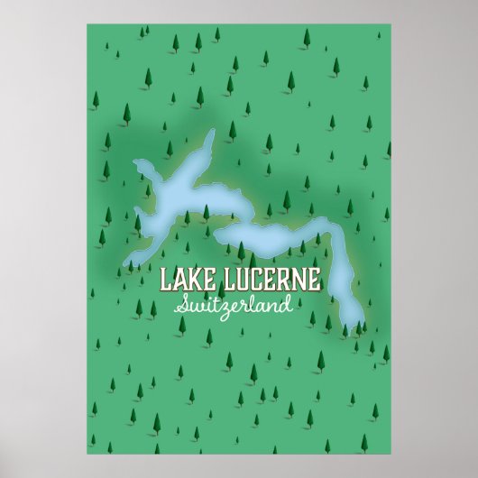 Vierwaldstättersee - Schweiz Reiseplakat Poster (Vorne)