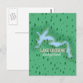 Vierwaldstättersee - Schweiz Reiseplakat Postkarte (Vorne/Hinten)