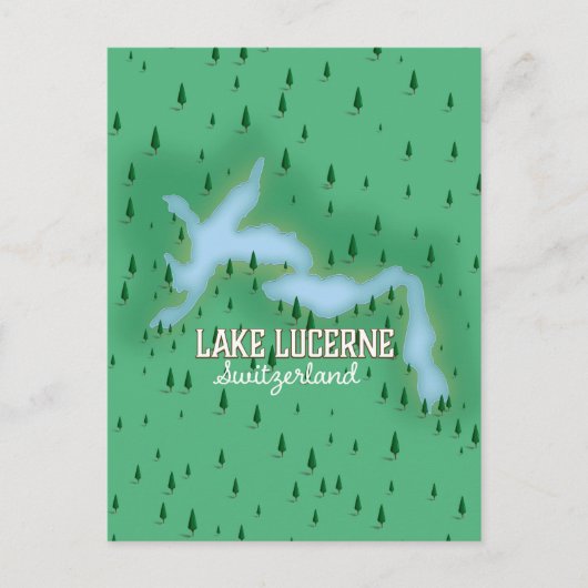 Vierwaldstättersee - Schweiz Reiseplakat Postkarte (Vorderseite)