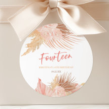 Vierzehn Boho Rosa Floral 14. Geburtstagsfeier