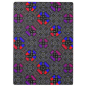 Vierzehn Kaleidoskop Art Klemmbrett (Rückseite)