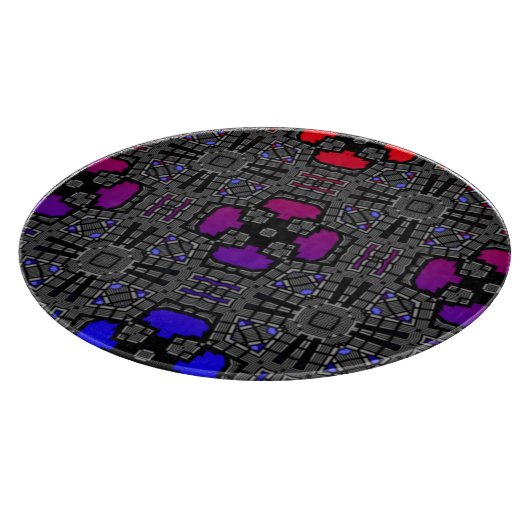 Vierzehn Kaleidoskop Art Schneidebrett (Ecke)