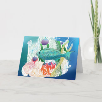 Vierzehn Tage Fisch sagt Hallo. Karte