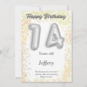 Vierzehnjährige Happy Birthday Card (Rückseite)