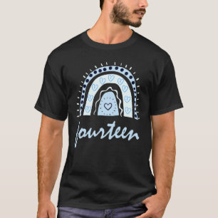 Vierzehnjähriger Regenbogen 14. Geburtstag für Mäd T-Shirt