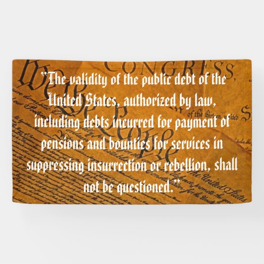 Vierzehnter Änderungsantrag Öffentliche Schulden Banner (Horizontal)