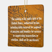 Vierzehnter Änderungsantrag Öffentliche Schulden Keramikornament (Links)