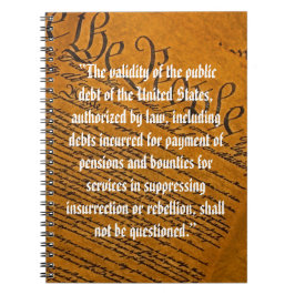 Vierzehnter Änderungsantrag Öffentliche Schulden Notizblock