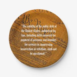 Vierzehnter Änderungsantrag Öffentliche Schulden Pappteller