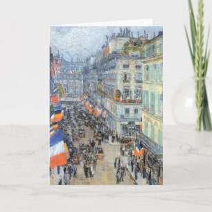 Vierzehnter Juli, Rue Daunou von Childe Hassam Karte