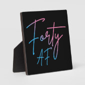 Vierzig AF II - Geburtstagsgeschenk Fotoplatte (Vorderseite)