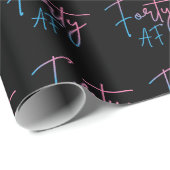 Vierzig AF II - Geburtstagsgeschenk Geschenkpapier (Rolleneckpunkt)